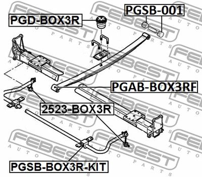 Тяга стабилизатора заднего FEBEST 2523BOX3R