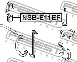 Втулка стабилизатора переднего FEBEST NSBE11EF