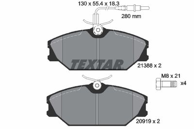 Колодки тормозные дисковые TEXTAR 2138802