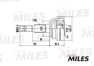 ШРУС наружный Miles GA20344