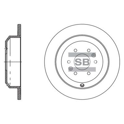 Диск тормозной задний SANGSIN SD2066