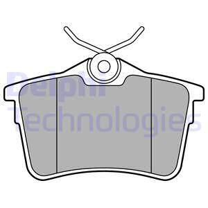 Колодки тормозные дисковые задние комплект DELPHI LP2147