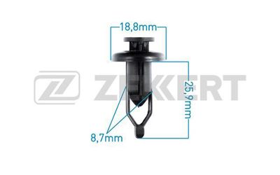 Клипса крепежная Zekkert BE2228