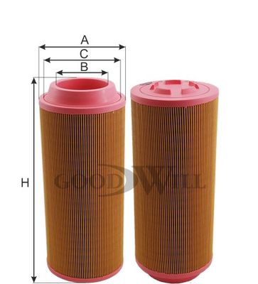 Фильтр воздушный внешний GOODWILL AG1060