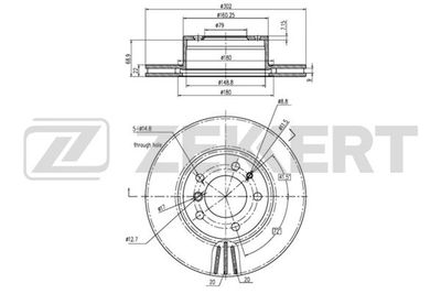 Диск тормозной передний Zekkert BS5611