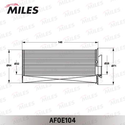 Фильтр масляный Miles AFOE104