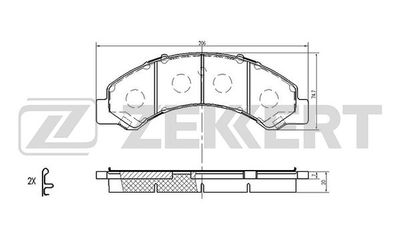 Колодки тормозные дисковые задние Zekkert BS2454