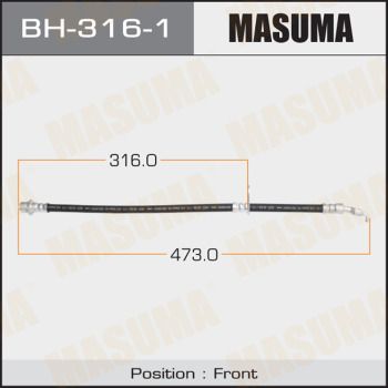 Шланг тормозной передний правый Masuma BH3161