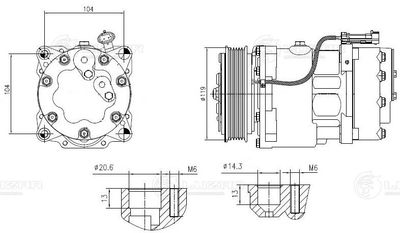 Компрессор кондиционера LUZAR LCAC0303