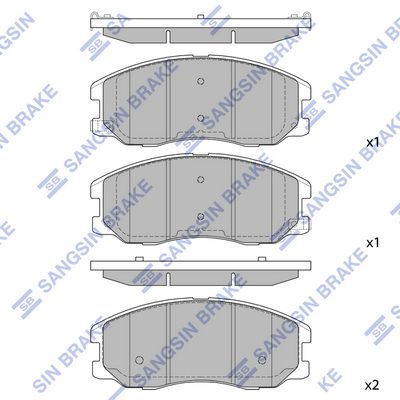 Колодки тормозные дисковые SANGSIN SP1204