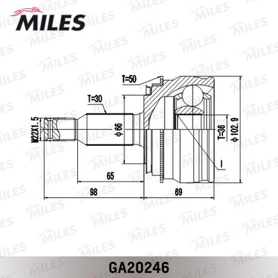 ШРУС наружный Miles GA20246