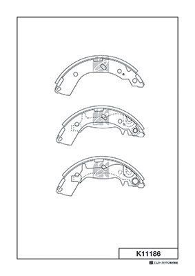 Колодки тормозные барабанные MK KASHIYAMA K11186