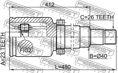 ШРУС внутренний правый FEBEST 2111CB320ATRH