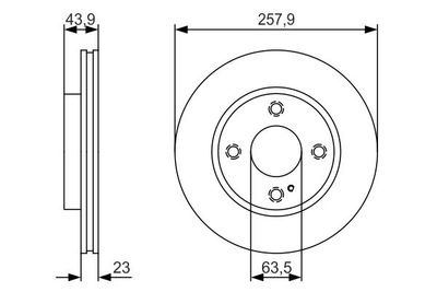 Диск тормозной передний BOSCH 0986479S38