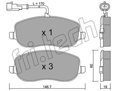 Комплект колодок для дискового тормоза TRUSTING 5461
