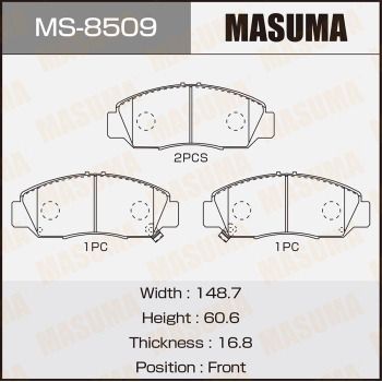 Колодки тормозные дисковые Masuma MS8509