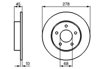 Диск тормозной задний BOSCH 0986479067