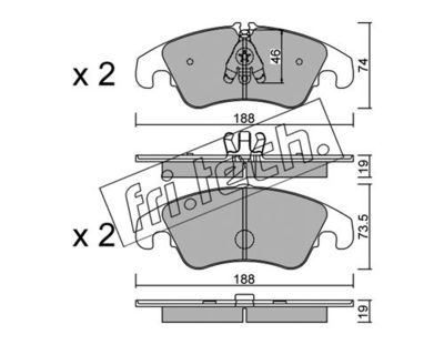 Комплект колодок для дискового тормоза TRUSTING 7914