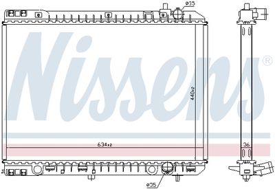 Радиатор системы охлаждения NISSENS 666230