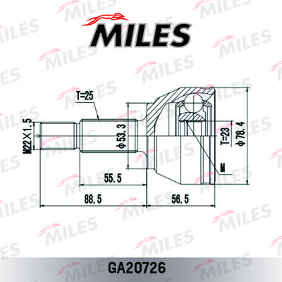 ШРУС наружный Miles GA20726