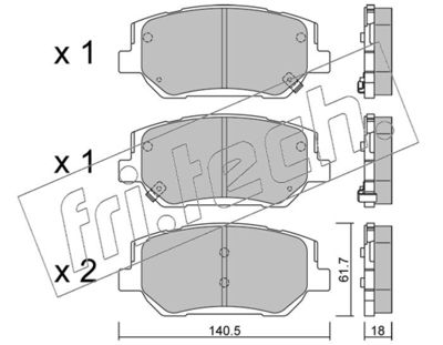 Комплект колодок для дискового тормоза TRUSTING 12970