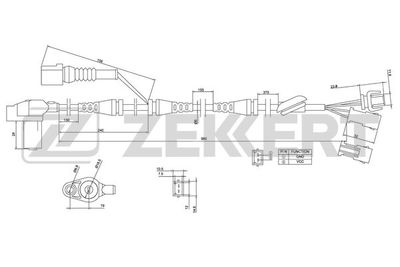 Датчик АБС передний Zekkert SE6004