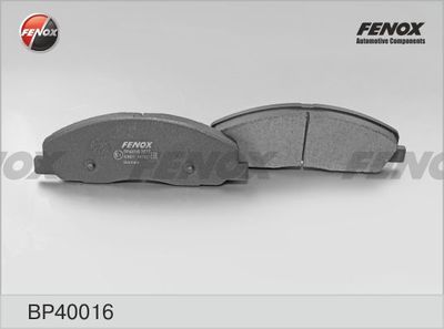 Колодки тормозные передние FENOX BP40016