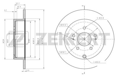Диск тормозной задний Zekkert BS5679