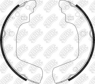 Колодки тормозные барабанные NIBK FN9969