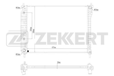 Радиатор охлаждения двигателя Zekkert MK1085