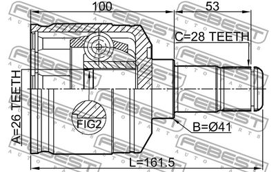 ШРУС внутренний левый FEBEST 2211CARNLH