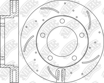 Диск тормозной передний вентилируемый NIBK RN1224DSET