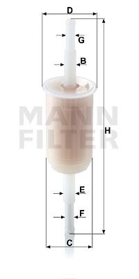Фильтр топливный MANN-FILTER WK3210