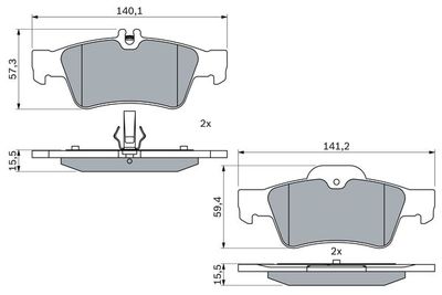 Колодки тормозные дисковые BOSCH 0986424699