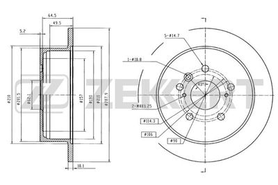 Диск тормозной задний Zekkert BS5403