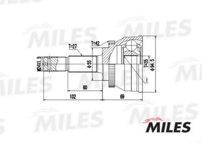 ШРУС наружный Miles GA20287