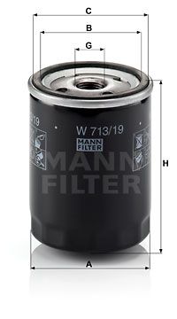 Фильтр масляный MANN-FILTER W71319