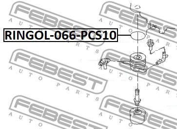 Кольцо уплотнительное радиатора масляного FEBEST RINGOL066PCS10