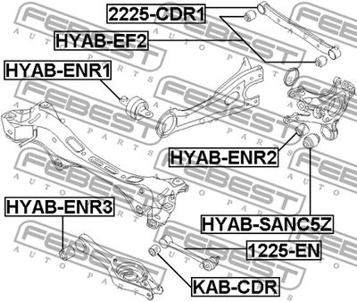 Тяга задней подвески FEBEST 2225CDR1
