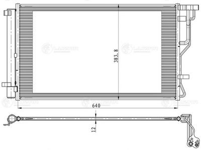 Радиатор кондиционера LUZAR LRAC0810