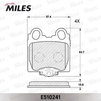 Колодки тормозные задние Miles E510241