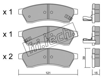 Комплект колодок для дискового тормоза TRUSTING 5261
