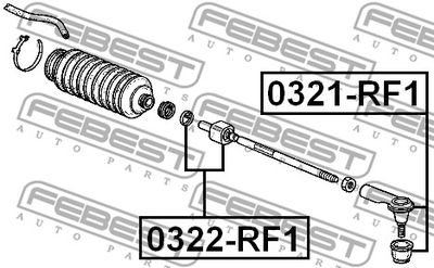 Тяга рулевая FEBEST 0322RF1