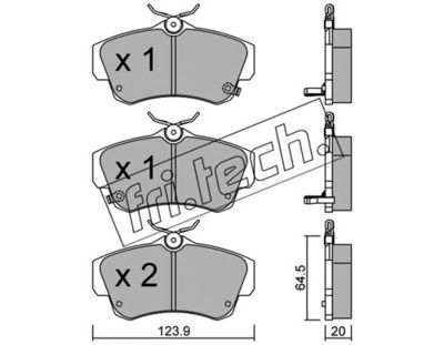 Комплект колодок для дискового тормоза TRUSTING 5370