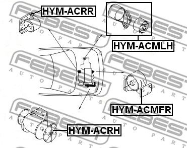 Подушка двигателя задняя FEBEST HYMACRR