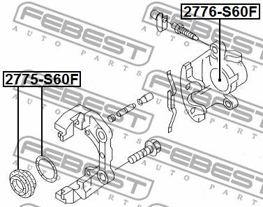 Ремкомплект суппорта переднего FEBEST 2775S60F