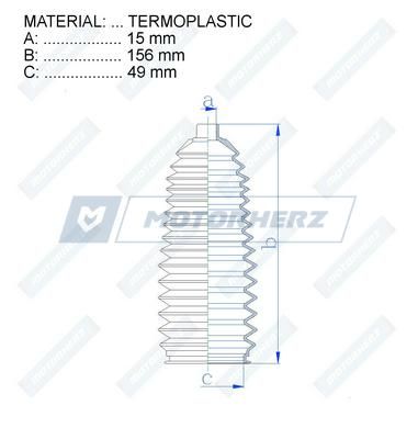 Пыльник рулевой рейки MotorHerz RDZ0604MG