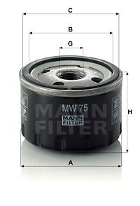 Фильтр масляный MANN-FILTER MW75