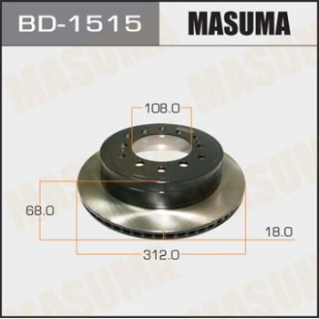 Диск тормозной задний Masuma BD1515