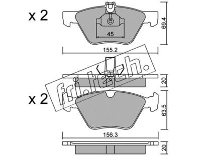 Комплект колодок для дискового тормоза TRUSTING 2610